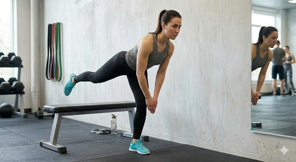 싱글 레그 데드리프트 예시 이미지