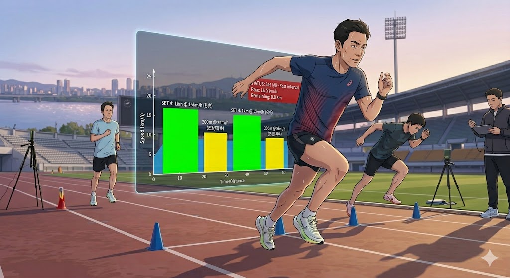 인터벌 훈련하는 이미지