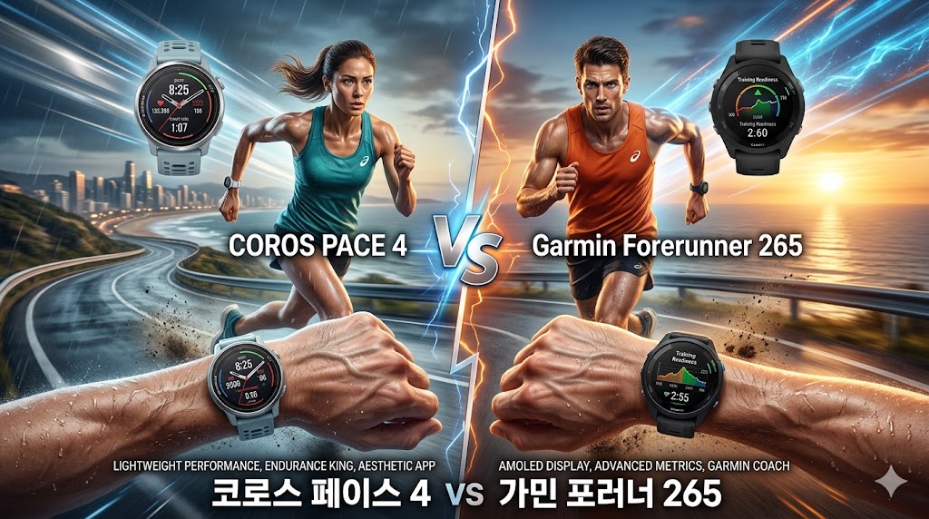 가민 포러너 265 vs 코로스 페이스 4: 러너를 위한 끝장 비교