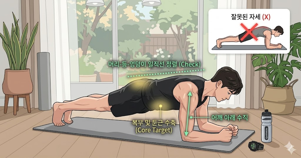 플랭크 자세 교정 설명