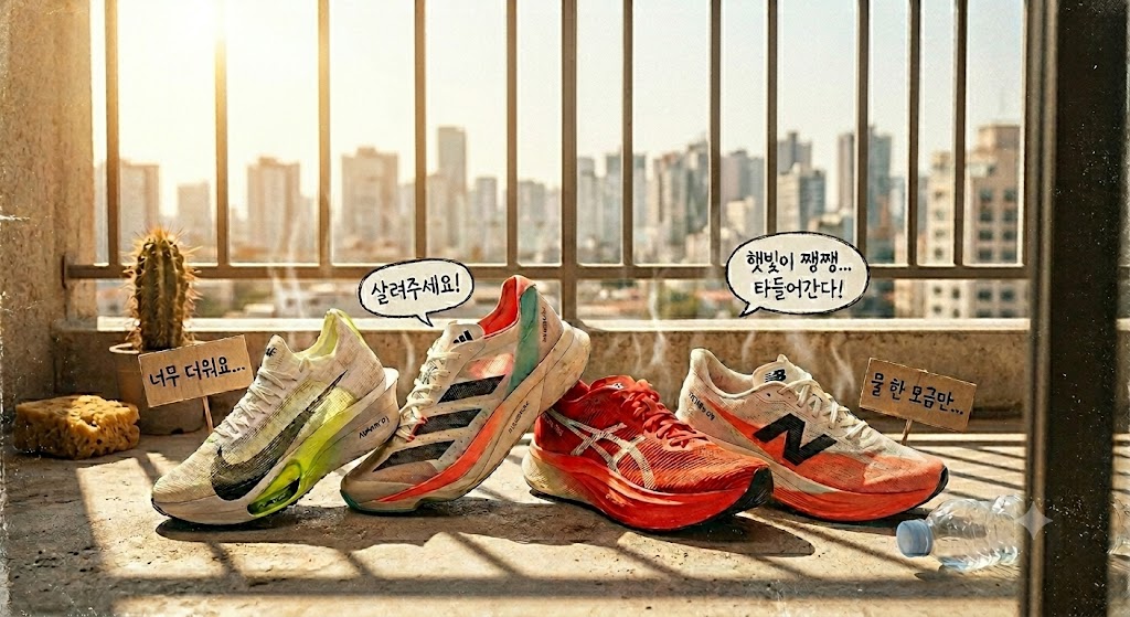 [러닝화 가이드] 달리지 않아도 수명이 깎인다? 러닝화 올바른 보관법과 미드솔 경화 현상