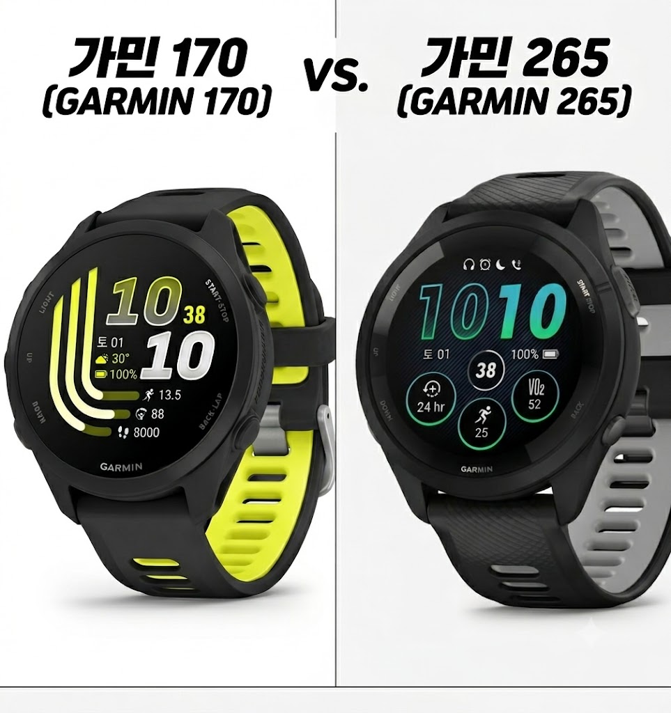[러닝 워치 비교] 가민 포러너 170 vs 265 전격 비교: 내게 맞는 선택법